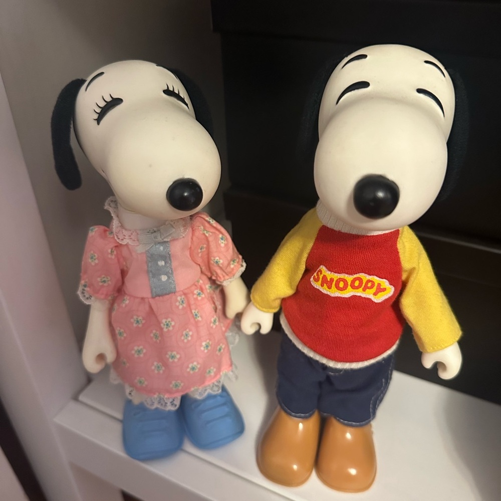 Vintage Snoopy and Belle Figurines 1982